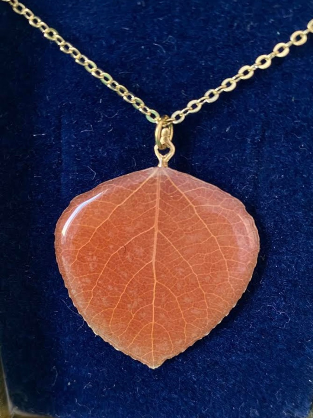Vintage Aspen Leaf Necklace